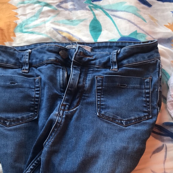 Free people high waisted pants stretch jegging jeans denim 26 small s - Picture 2 of 4